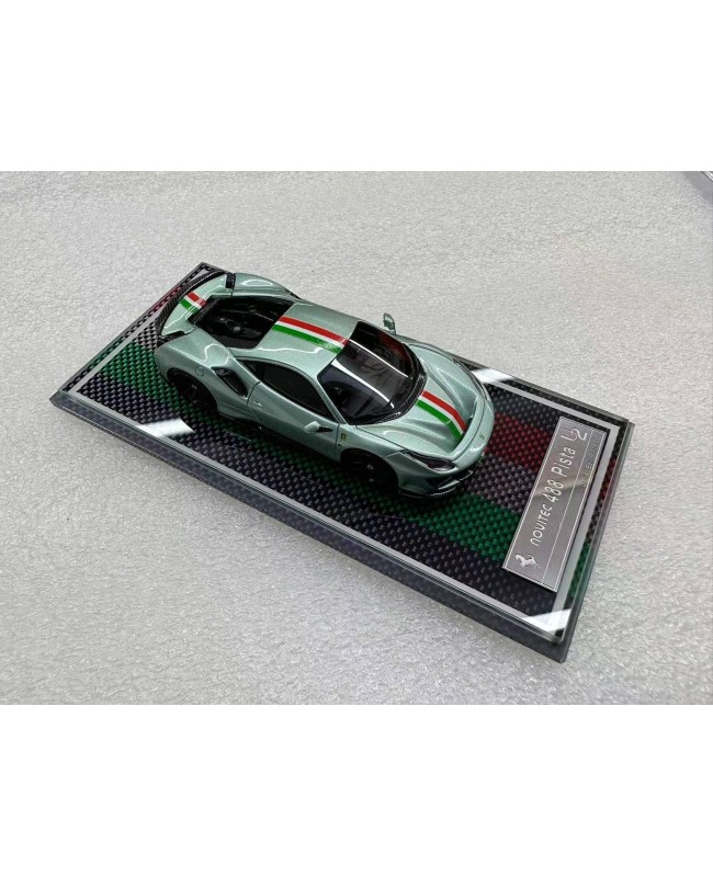 (預訂 Pre-order) U2 1/64 Novitec 488pista Light Green (Resin car model) 限量399台