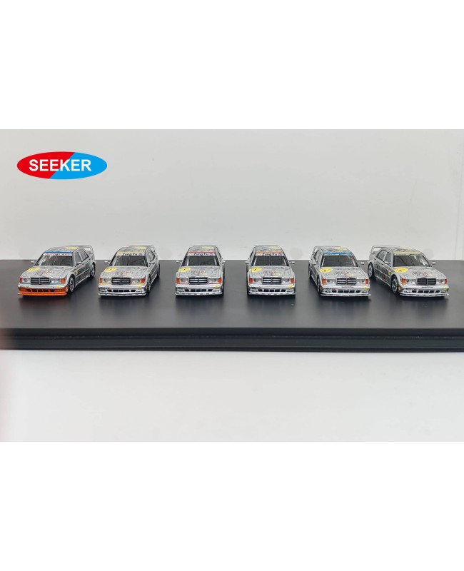 (預訂 Pre-order) SEEKER 1/64 Mercedes-Benz 190E 2.5-16 Evolution Berlin Bear livery set include: 5# ，6#, 8# ，9#, 10#, 11# (Six cars) (Diecast car model)