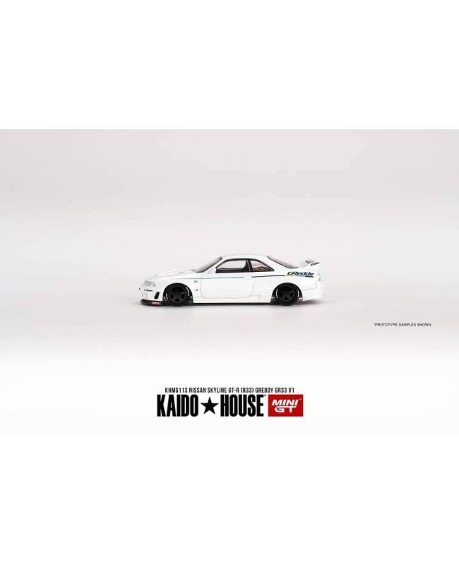 (預訂 Pre-order) KaidoHouse x MINI GT. KHMG113 Nissan Skyline GT-R (R33) Greddy GR33 V1 (Diecast car model)