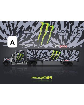 (預訂 Pre-order) Fine works64 1/64 Peter Bildt semi-trailer (Diecast car model) Monster (Limited to 799pcs)