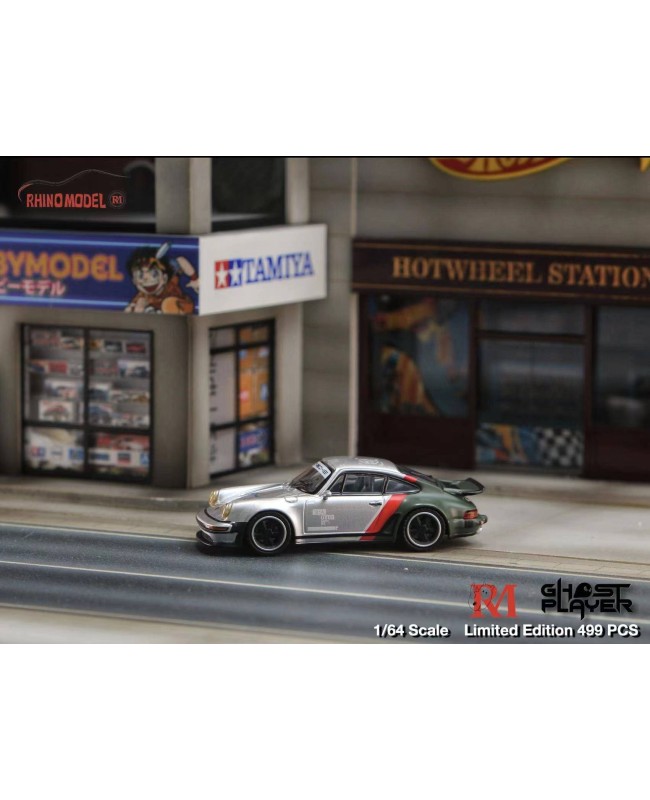 (預訂 Pre-order) Rhino Model X Ghost Player 1/64 Singer Turbo Study 930 Cyberpunk Livery  Silver (Diecast car model)