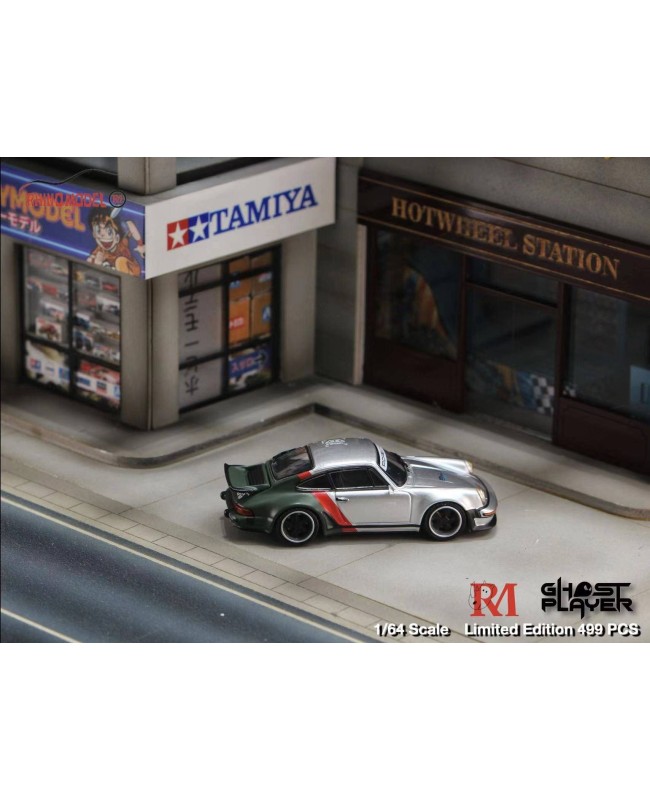 (預訂 Pre-order) Rhino Model X Ghost Player 1/64 Singer Turbo Study 930 Cyberpunk Livery  Silver (Diecast car model)