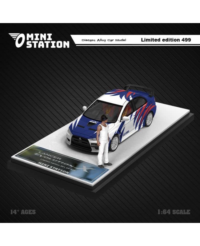 (預訂 Pre-order) Mini Station 1/64 Need for Speed Black List #9 Lancer EVO 人偶版 (Diecast car model) 限量499台
