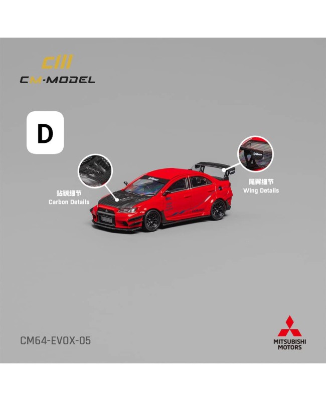 (預訂 Pre-order) CM model 1/64 Misubishi Lancer EVO X Varis Red/CM64-EVOX-05 (Diecast car model)