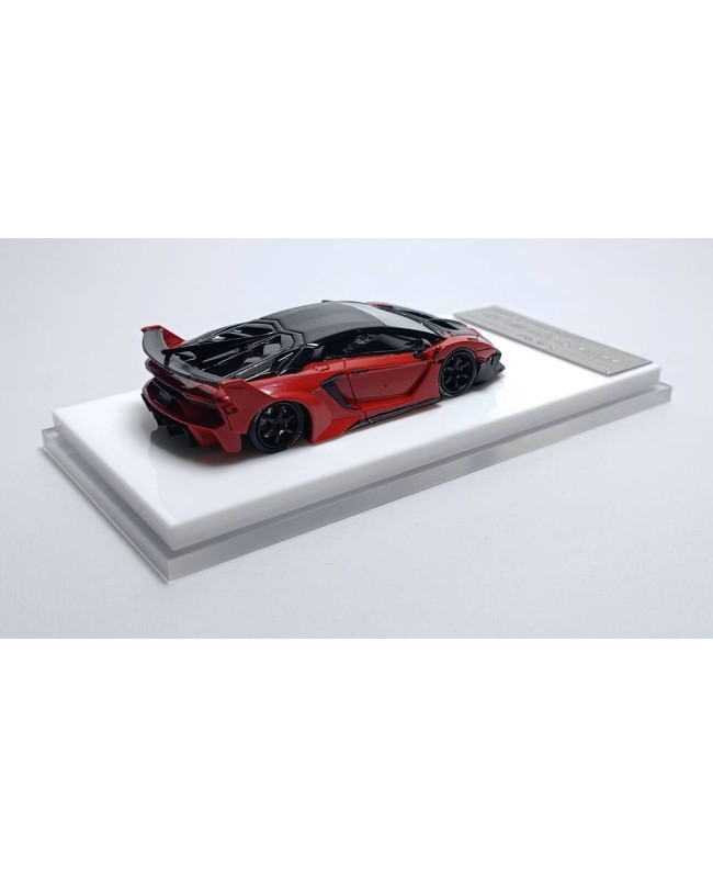 (預訂 Pre-order) ScaleMini 1/64 LB-Silhouette Works Aventador GT EVO Red carbon cover (Resin car model) 限量499台