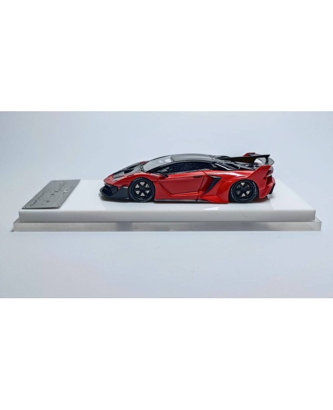(預訂 Pre-order) ScaleMini 1/64 LB-Silhouette Works Aventador GT EVO Red carbon cover (Resin car model) 限量499台