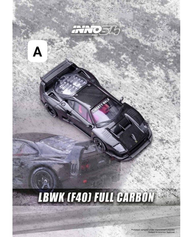 (預訂 Pre-order) Inno64 1/64 IN64-LBWKF40-FC: LBWK F40 Full Carbon (Diecast car model)