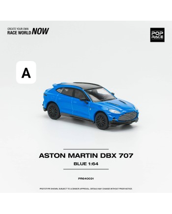(預訂 Pre-order) POPRACE 1/64 PR640031 ASTON MARTIN DBX 707 BLUE (Diecast car model)