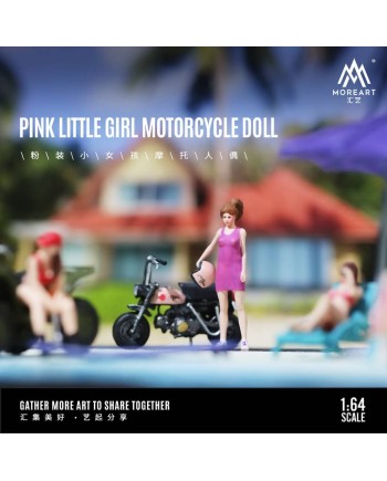 (預訂 Pre-order) MoreArt 1/64 PINK LITTLE GIRL MOTORCYCLE DOLL MO222019