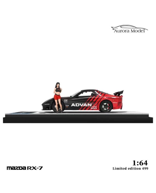 (預訂 Pre-order) AuroraModel  AM 1:64 RX-7 Veilside (Diecast car model) 限量499台 Advan 人偶版