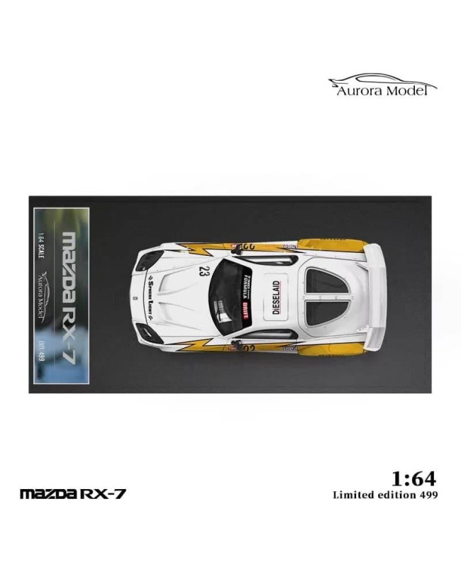 (預訂 Pre-order) AuroraModel  AM 1:64 RX-7 Veilside (Diecast car model) 限量499台 Lightning Livery #23 普通版