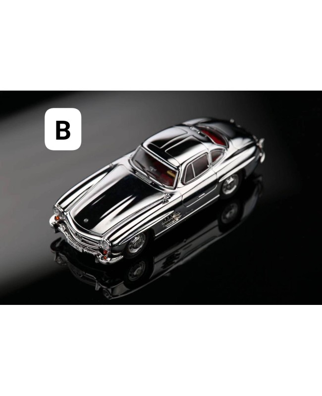 (預訂 Pre-order) Seeker 1:64 SL W198 300SL Coupe (Diecast car model) Chrome Silver 電鍍銀