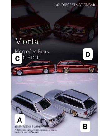 (預訂 Pre-order) Mortal 1/64 Mercedes-Benz S124 (Diecast car model) 限量599台 金屬紅低趴