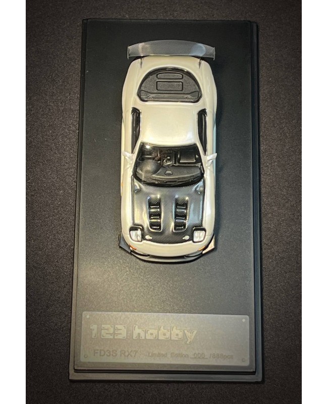 (預訂 Pre-order) 123 Hobby 1/64 FD3S RX7 (Diecast car model) 限量888台 Pearl white