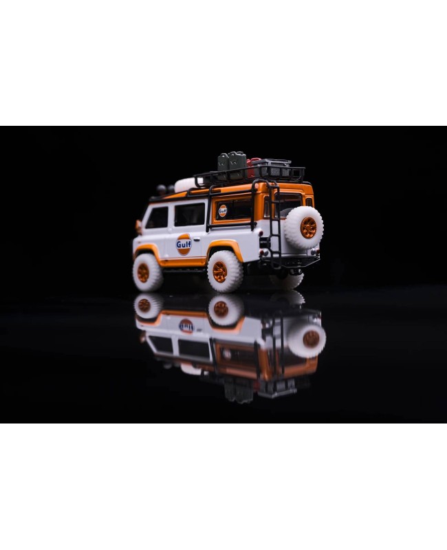 (預訂 Pre-order) Master 1:64 Land Rover Van (Diecast car model) 限量299台 White Orange Gulf