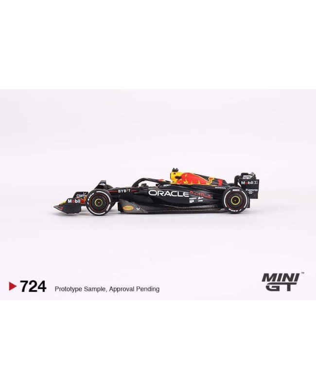 (預訂 Pre-order) MINI GT 1/64 MGT00724-L Oracle Red Bull Racing RB19 No.1 Max Verstappen  2023 F1 2023 Bahrain GP Winner (Diecast car model)