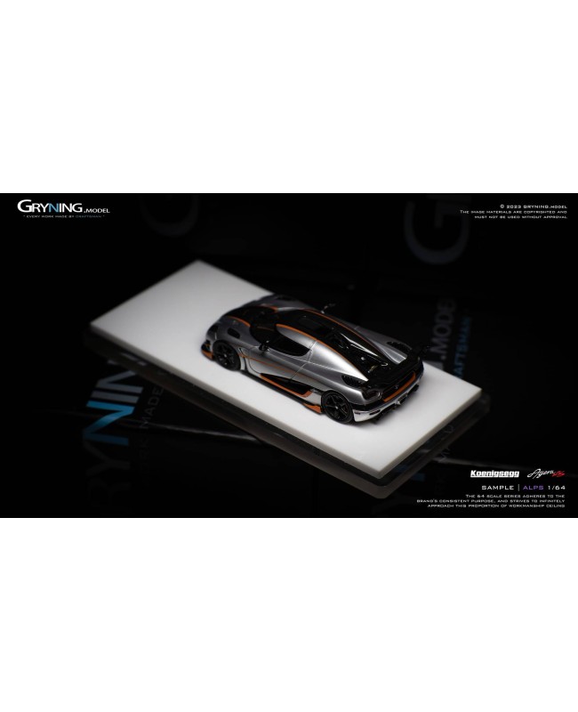 (預訂 Pre-order) GRYNING.model 1/64 Koenigsegg  Agera RS (Resin car model) 限量999台 GA001A Silver/Carbon