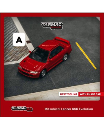 (預訂 Pre-order) Tarmac 1/64 T64G-048-RE Mitsubishi Lancer GSR Evolution Red (Diecast car model)