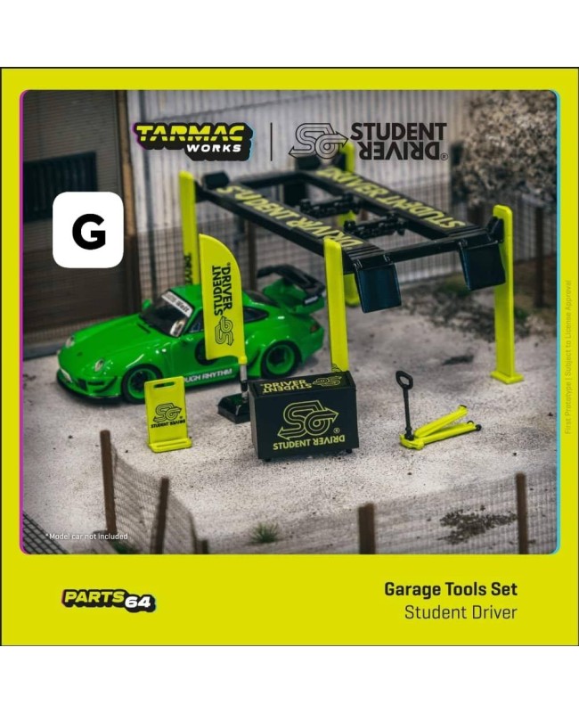 (預訂 Pre-order) Tarmac 1/64 T64A-001-SD Garage tools set Student Driver (Diecast car model)