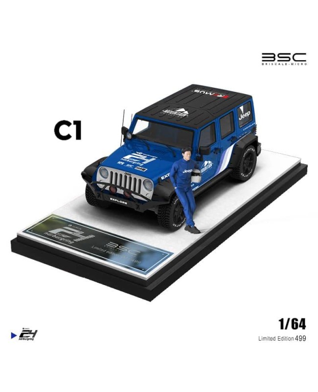 (預訂 Pre-order) BSC 1/64 Jeep Wrangler 人偶版 (Diecast car model) 限量499台