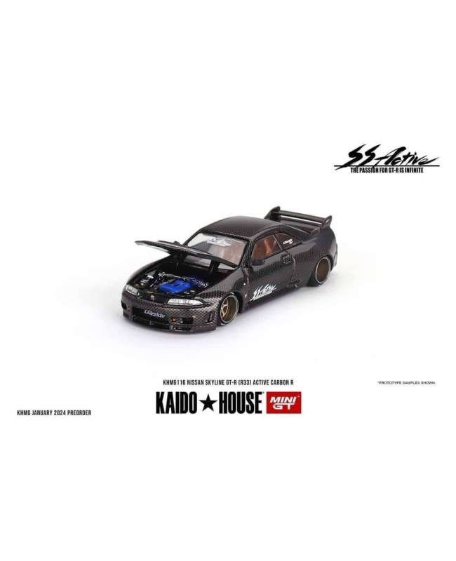(預訂 Pre-order) KaidoHouse x MINI GT KHMG116 Nissan Skyline GT-R (R33) Active Carbon R (Diecast car model)