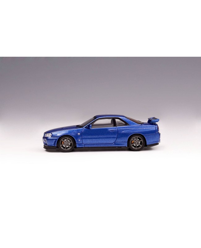 (預訂 Pre-order) MOTORHELIX 1/64 NISSAN SKYLINE GT-R R34 V Spec II (Diecast car model) Bayside Blue (限量599台)