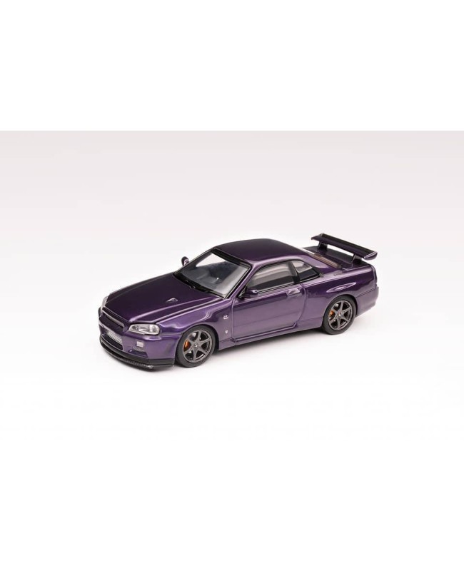 (預訂 Pre-order) MOTORHELIX 1/64 NISSAN SKYLINE GT-R R34 V Spec II (Diecast car model) Midnight Purple (限量999台)
