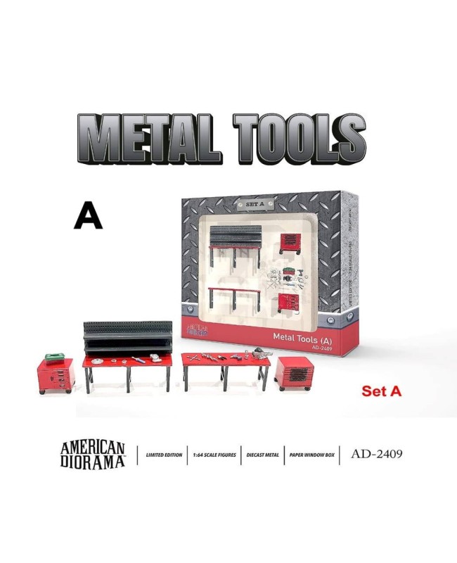 (預訂 Pre-order) American Diorama 1/64 AD-2409 Figure Set: Metal Tools Set A