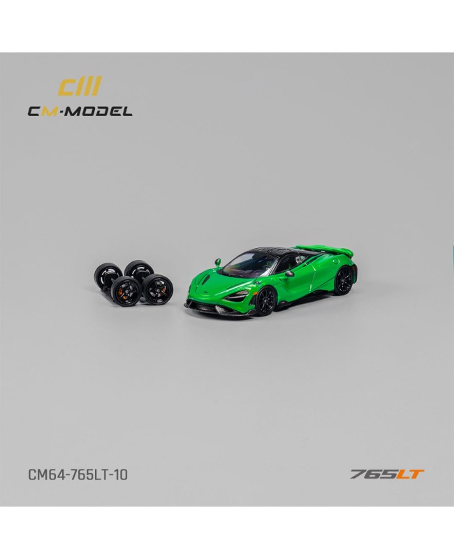 (預訂 Pre-order) CM model 1/64 Mclaren 765LT Chrome  green/CM64-765LT-10 (Diecast car model)