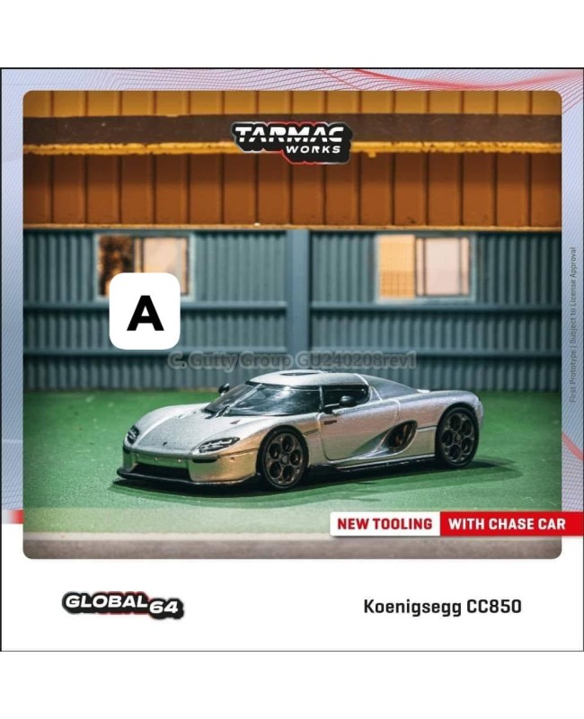 (預訂 Pre-order) Tarmac 1/64 T64G-TL051-SL Koenigsegg CC850 Silver (Diecast car model)