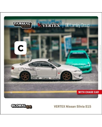 (預訂 Pre-order) Tarmac 1/64 T64G-023-WH VERTEX Nissan Silvia S15 White Metallic (Diecast car model)