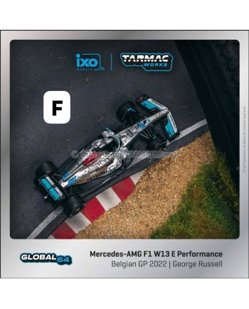 (預訂 Pre-order) Tarmac 1/64 T64G-F044-GR3 Mercedes-AMG F1 W13 E Performance  Belgian Grand Prix 2022 George Russell (Diecast car model)
