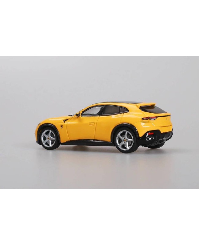 (預訂 Pre-order) Funny Model 1/64 Ferrari F SUV (Diecast car model) Giallo Modena 黃色配銀色剎車卡鉗, 全銀車轆, 棕色內飾, 茶色天窗 (限量399臺)