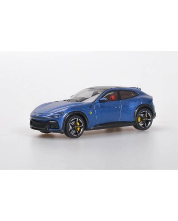 (預訂 Pre-order) Funny Model 1/64 Ferrari F SUV (Diecast car model) Metallic Blue 金屬藍色配黃色剎車卡鉗, 銀黑車轆, 深啡內飾, 茶色天窗 (限量399臺)