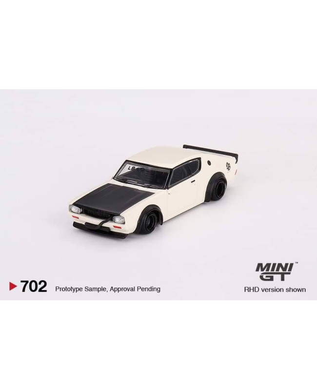 (預訂 Pre-order) MINI GT 1/64 MGT00702-R Nissan Skyline Kenmeri Liberty Walk White RHD (Diecast car model)