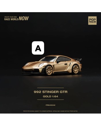 (預訂 Pre-order) POPRACE 1/64 PR640042 STINGER 992 GOLD (Diecast car model)