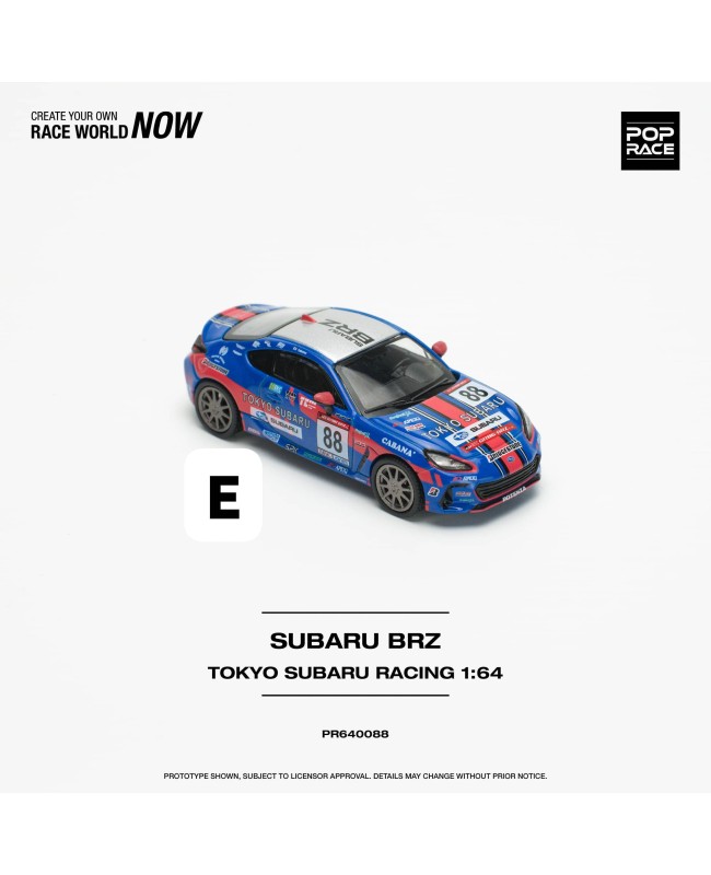 (預訂 Pre-order) POPRACE 1/64 PR640088 TOKYO SUBARU RACING SUBARU BRZ (Diecast car model)