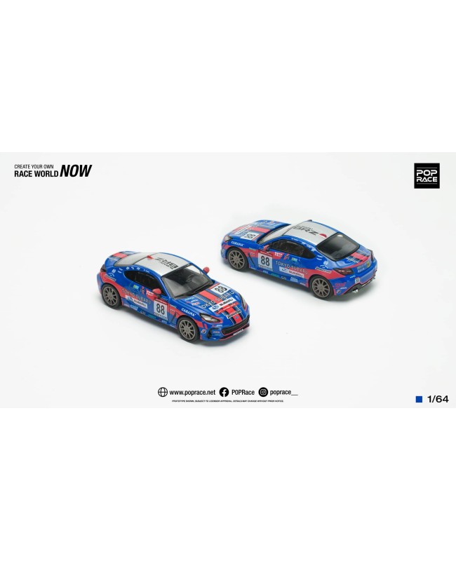 (預訂 Pre-order) POPRACE 1/64 PR640088 TOKYO SUBARU RACING SUBARU BRZ (Diecast car model)