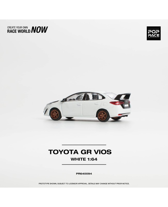 (預訂 Pre-order) POPRACE 1/64 PR640094 GRVIOS White (Diecast car model)