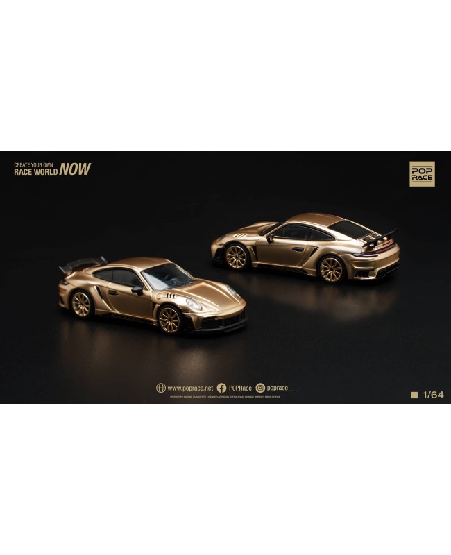 (預訂 Pre-order) POPRACE 1/64 PR640042 STINGER 992 GOLD (Diecast car model)