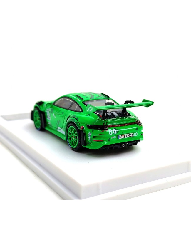 (預訂 Pre-order) Solo 1/64 Porsche 911 992 GT3 RS (Diecast car model) Tyrannosaurus rex Green
