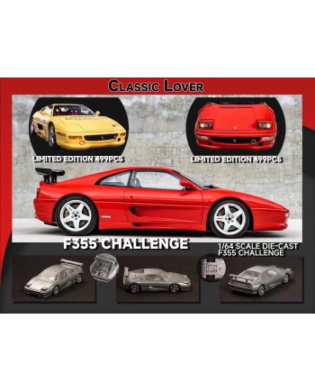 (預訂 Pre-order) Classic Lover CL  1/64 F355 Challenge (Diecast car model) 限量499台 Yellow
