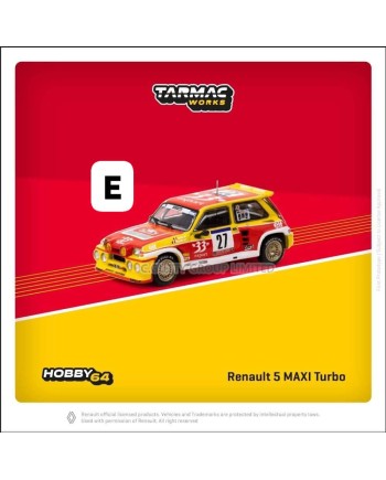 (預訂 Pre-order) Tarmac 1/64 T64-TL061-85TDC27 Renault 5 MAXI Turbo  Tour de Corse - Rallye de France 1985 (Diecast car model)
