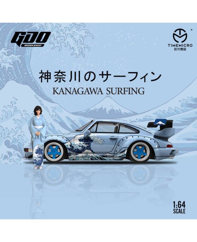 (預訂 Pre-order) TimeMicro X GDO 1:64 RWB 964 KANAGAWA SURFING livery (Diecast car model) 豪華精裝版帶人偶 (限量999台)