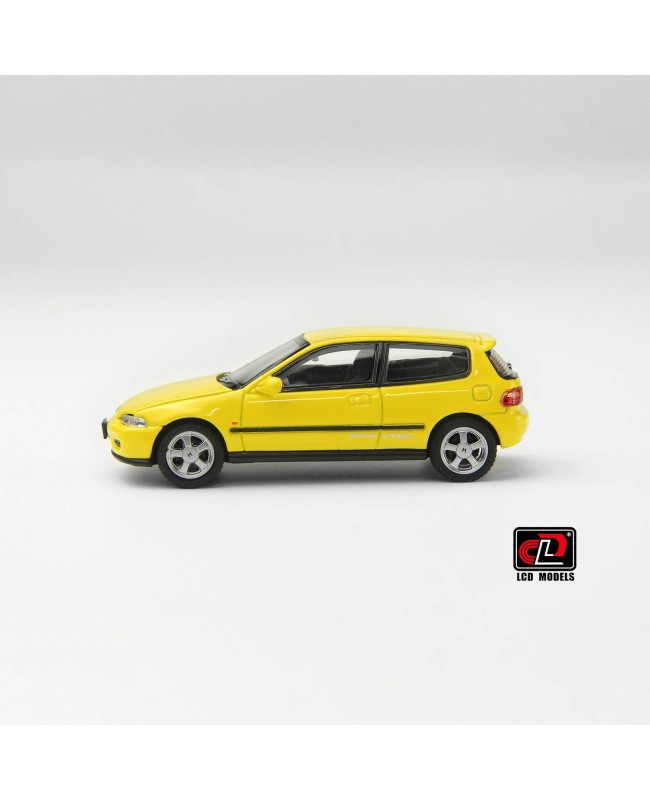 (預訂 Pre-order) LCD 1/64 Honda Civic 5th generation Mk5 EG6 (Diecast car model) Yellow