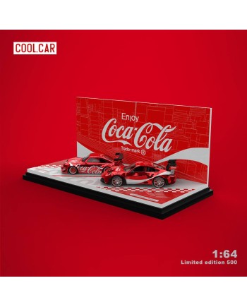 (預訂 Pre-order) Cool Car 1/64 Coca-Cola Livery (Diecast car model) 雙車套裝