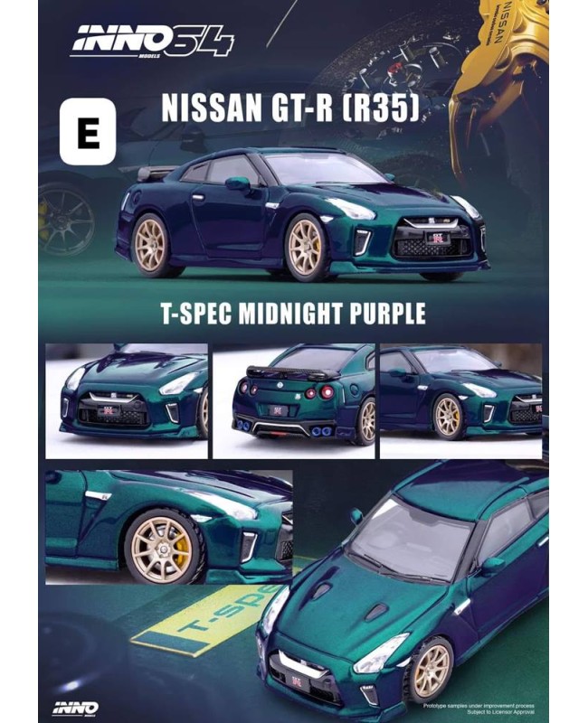 (預訂 Pre-order) INNO64 1/64 IN64-R35TS-MP NISSAN GT-R (R35) T-SPEC Midnight Purple (Diecast car model)