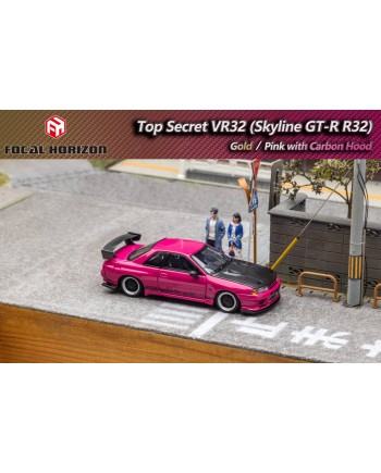 (預訂 Pre-order) Focal Horizon FH 1:64 Top Secret Skyline GT-R R32 (Diecast car model) 限量999台 Pink