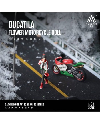(預訂 Pre-order) MoreArt 1/64 DUCATILA FLOWER MOTORCYCLE DOLL MO222029