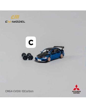 (預訂 Pre-order) CM model 1/64 Misubishi Lancer Evoix Metallic blue Carbon/CM64-EVOIX-10BL (Diecast car model)